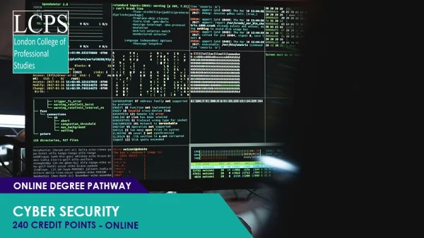 Cyber Security – Online Degree Pathway (240 Credits)